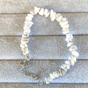 Polished White Stone Beaded Bracelet/Anklet